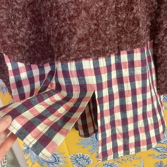 NWT WONDERLAND by ORANGE size L wool blend blend funky sweater/blouse - Picture 4 of 11